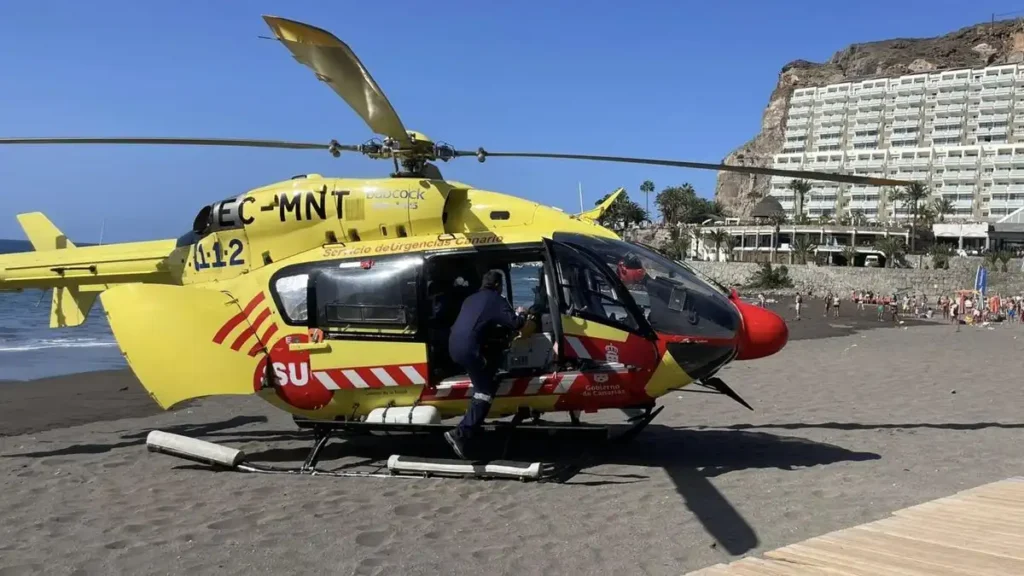 Ahogamiento infantil en piscina: traslado en helicóptero medicalizado en Gran Canaria