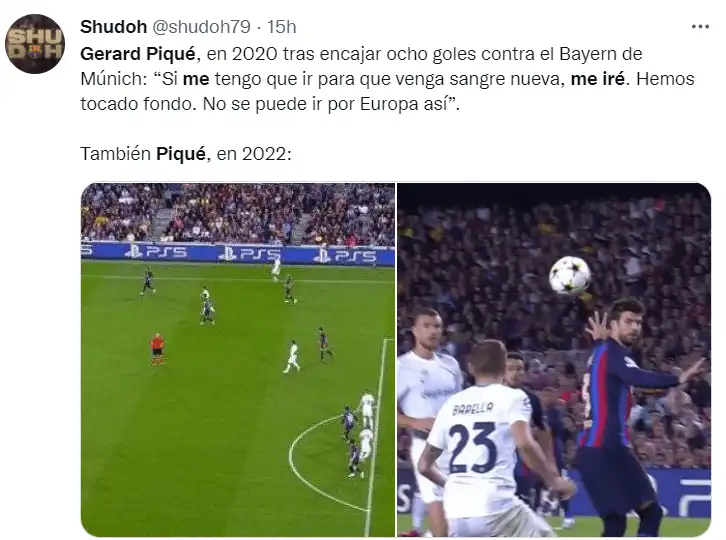 Piqué y el mensaje polémico que encendió la rivalidad Atlético-Barcelona en Champions