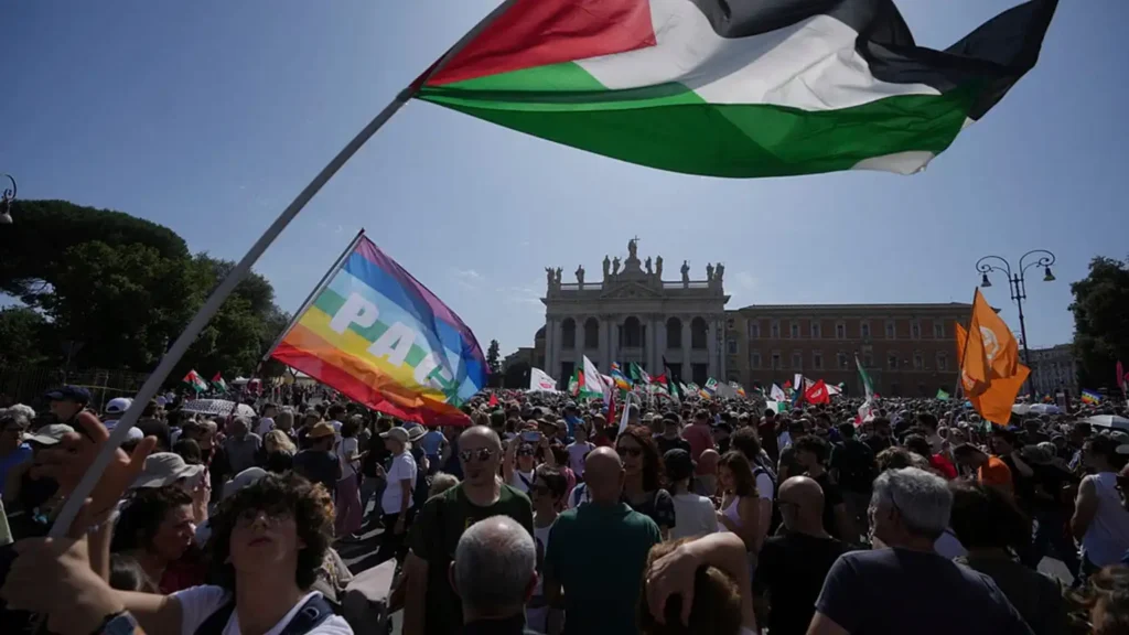 Protestas en Italia: Miles de manifestantes exigen el fin de la guerra en Gaza