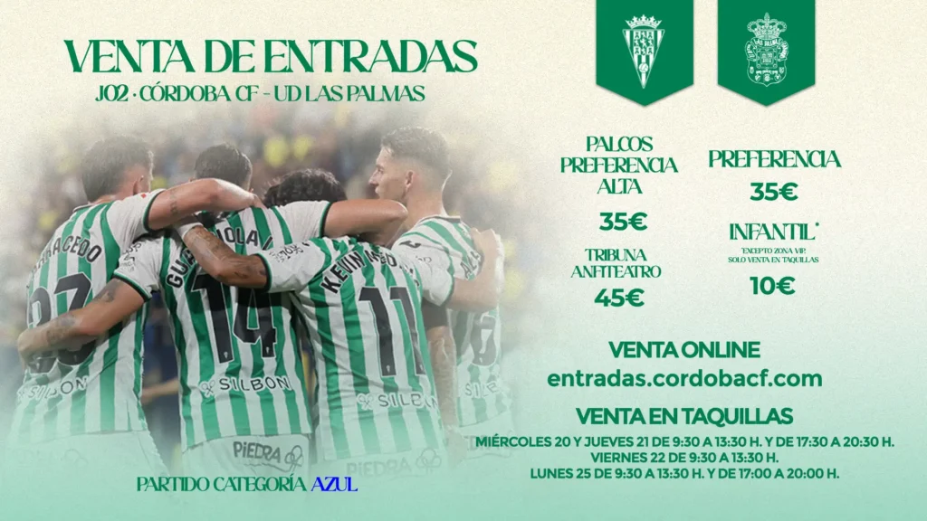 Sorteo de Entradas para el Encuentro entre UD Las Palmas y Córdoba CF